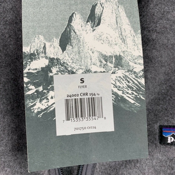 PATAGONIA MENS FLYER FLEECE VEST GREY BLACK SIZE S - Picture 7 of 7